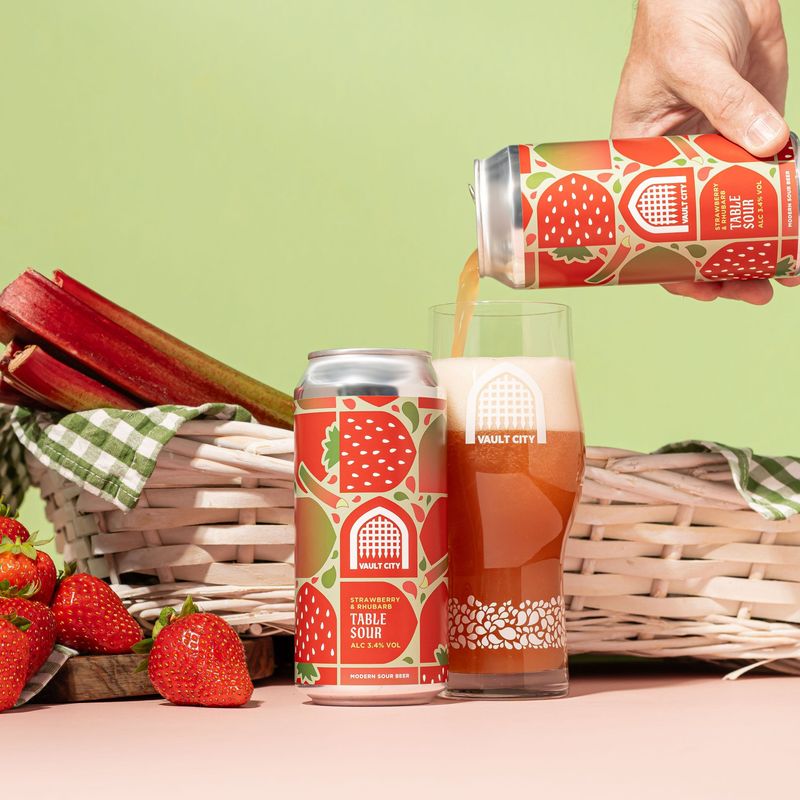 Vault City - Strawberry &amp; Rhubarb Table Sour - 3.4%