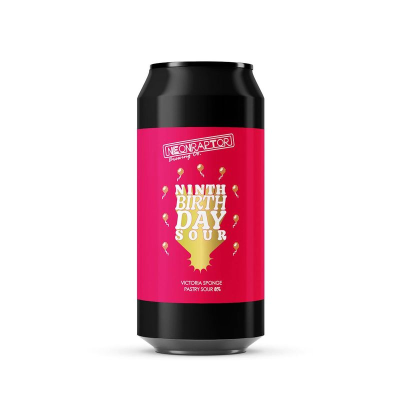 Neon Raptor - Ninth Birthday Victoria Sponge Pastry Sour 8%