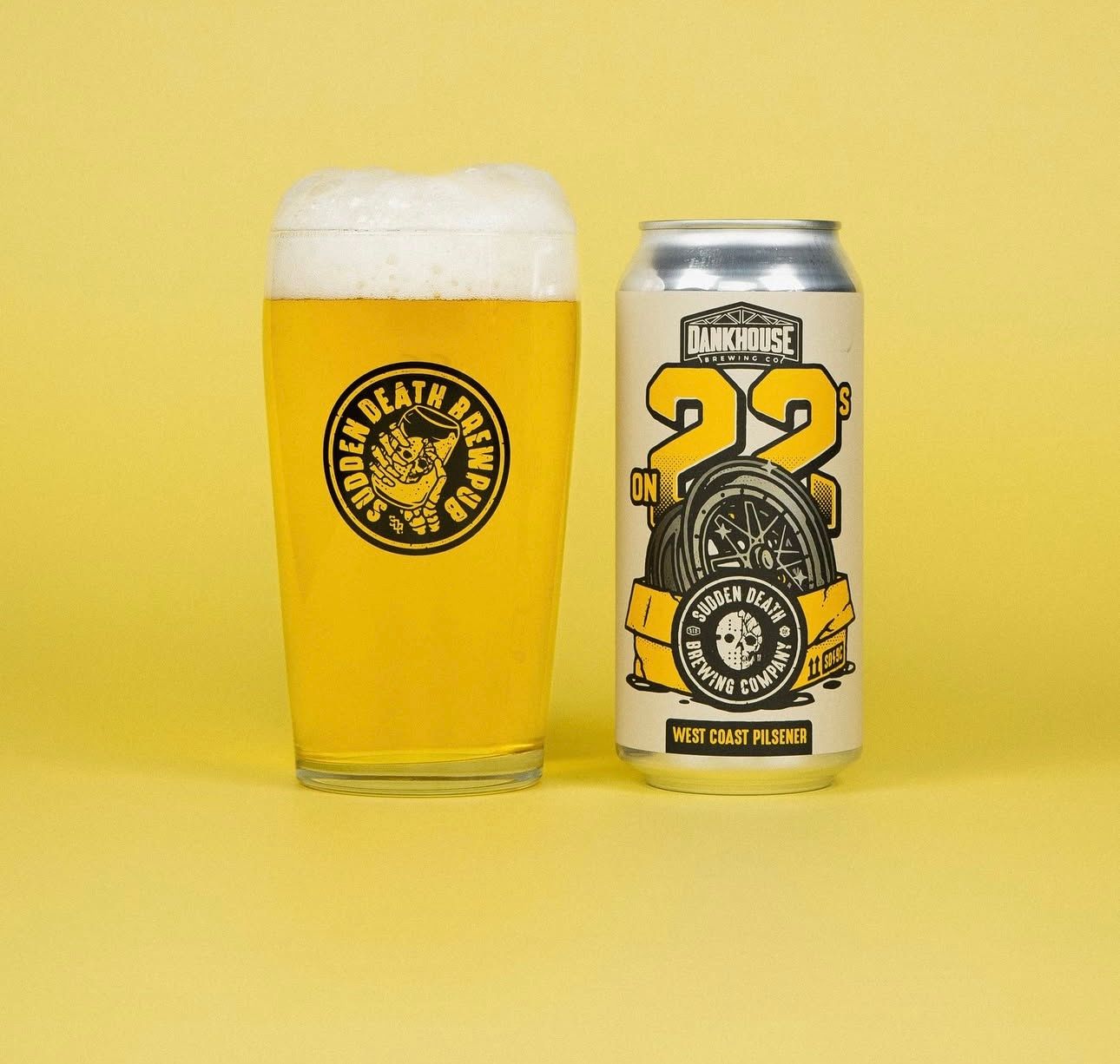 Sudden Death - On 22s WC Pilsner 5.4% (DANKHOUSE Collab)