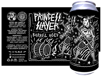 Black Iris x Emporer&#39;s Brew - Princess Slayer Cherry &amp; Cacao Barrel Aged Imperial Stout 11%