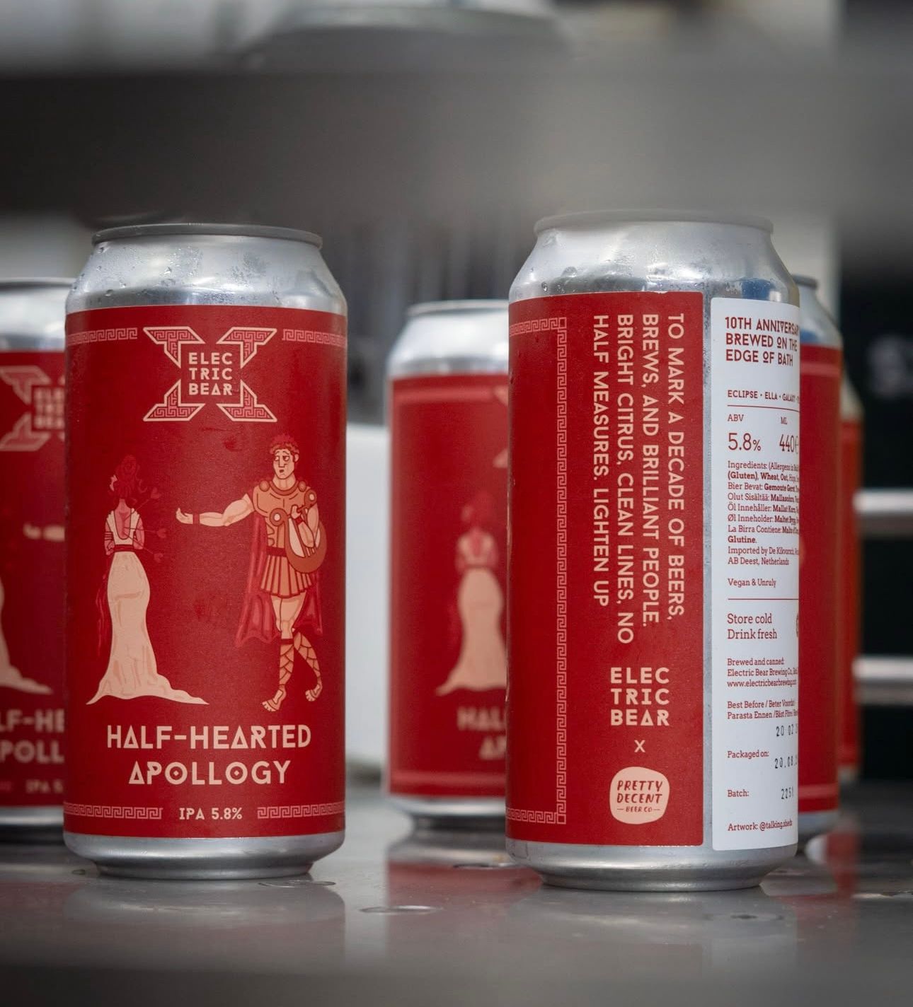 Electric Bear  - 10th Birthday Beer Half Hearted Apollogy IPA 5.8% (Pretty Decent Brewing Collab) PRE-ORDER BEER- AVAILABLE FOR SHIPPING AND CLICK AND COLLECT FROM 6TH SEPTEMBER