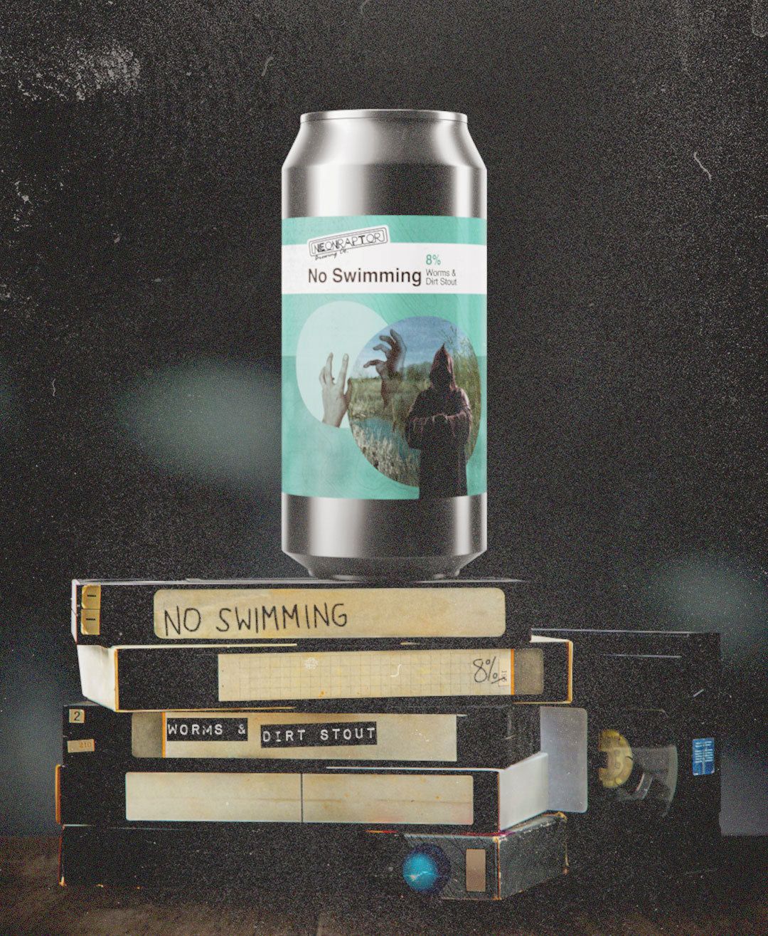 Neon Raptor - No Swimming Worms and Dirt Chocolate &amp; Gummy Worms Stout 8%