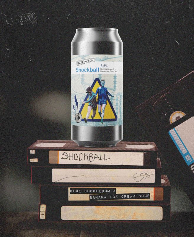 ​Neon Raptor - Shockball Blue Bubblegum &amp; Banana Ice Cream Sour 6.5%