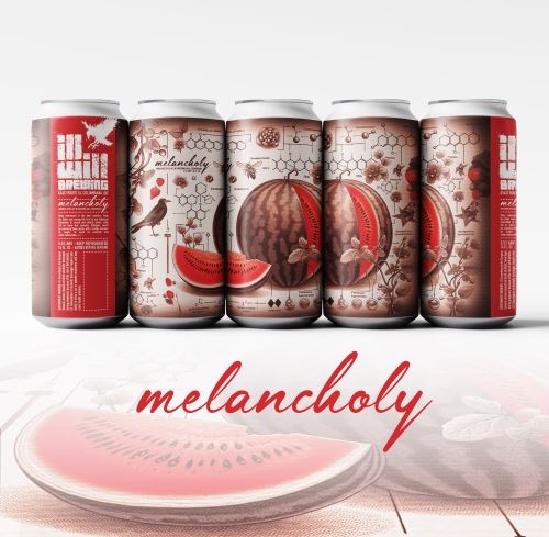 Ill Will Brewing- Melancholy Watermelon and Strawberry Smoothie Sour 5.5%