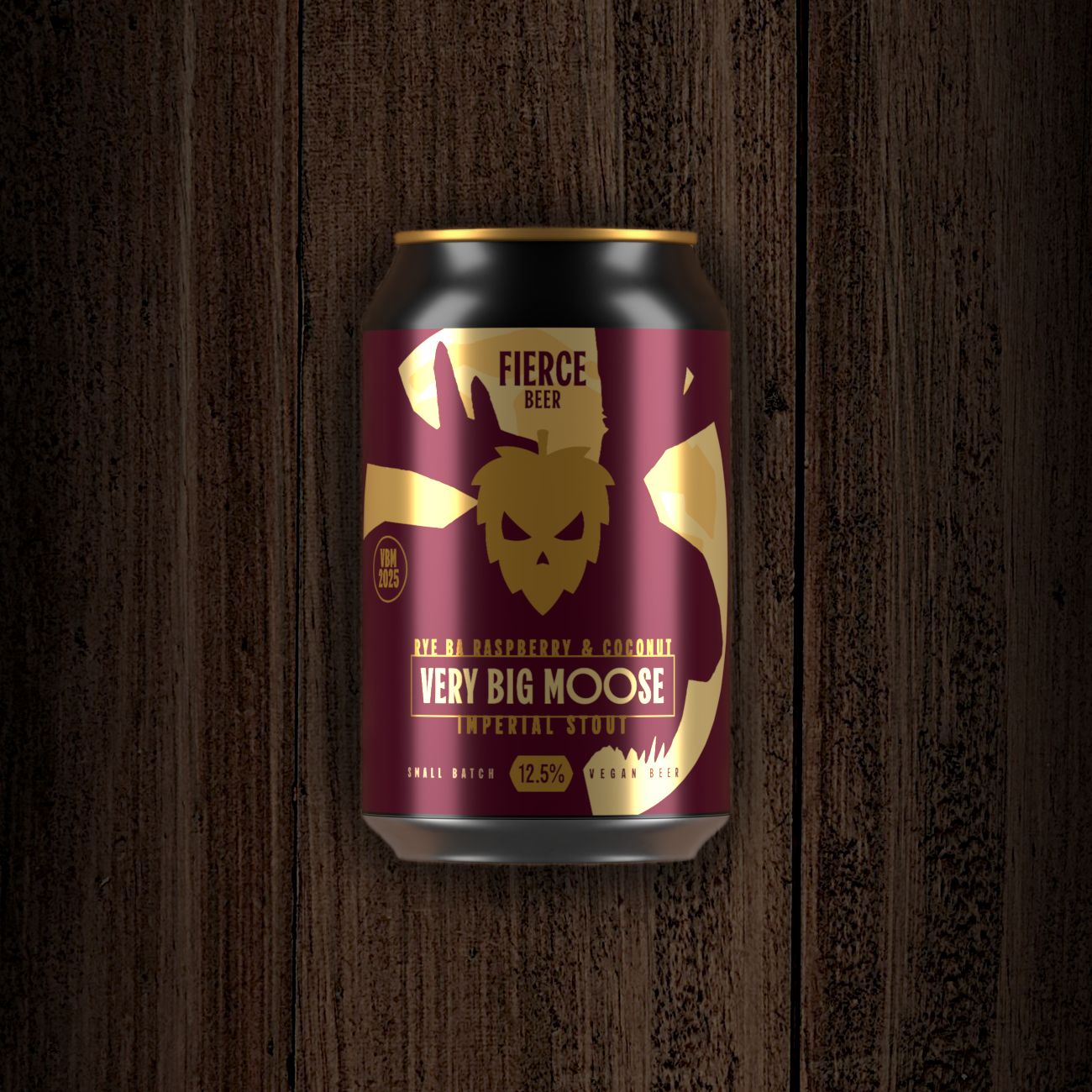 Fierce Beer - Very Big Moose 2025 - Rye BA Raspberry &amp; Coconut Imperial Stout 12.5%