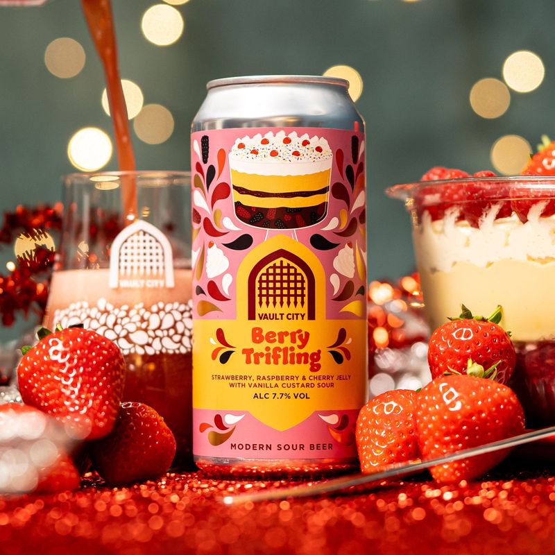 Vault City - Berry Trifling Strawberry, Raspberry &amp; Cherry Jelly with Vanilla Custard Sour 7.7%