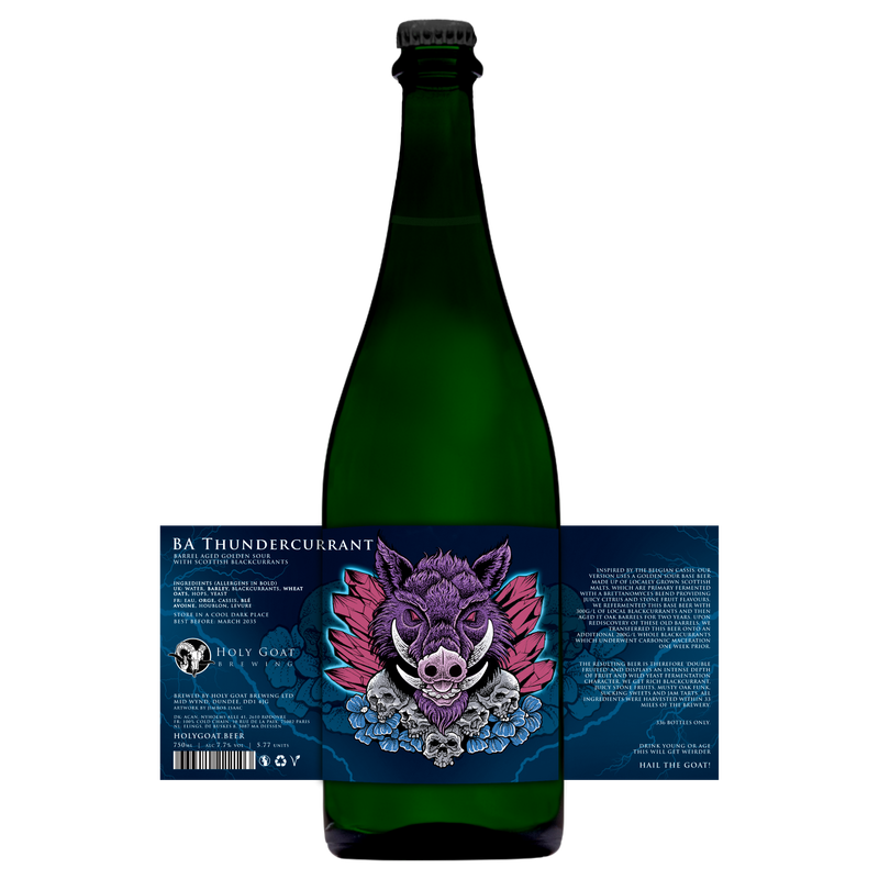 Holy Goat - BA Thundercurrant Barrel Aged Golden Sour with Scottish Blackcurrants 7.7% 750ml Bottle