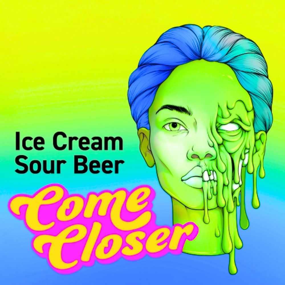 One Drop Brewing - Come Closer DragonFruit, Guava, Banana, Mango and Bubblegum Ice Cream Sour 6% -