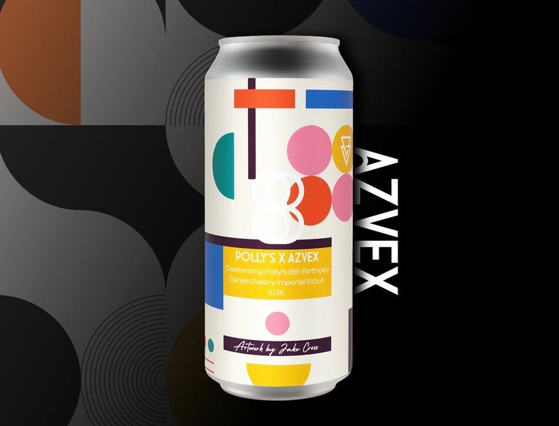 Polly's - 8th Birthday Danish Pastry Imperial Stout 11% ( Azvex Collab)
