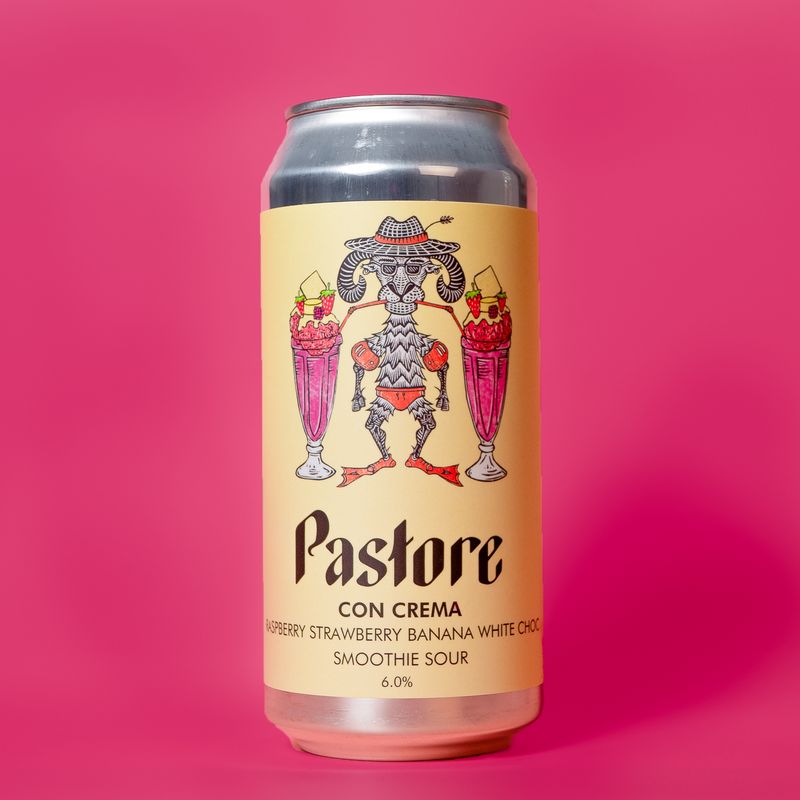 Pastore - Con Crema Raspberry, Strawberry, Banana, White Chocolate Smoothie Sour 6%