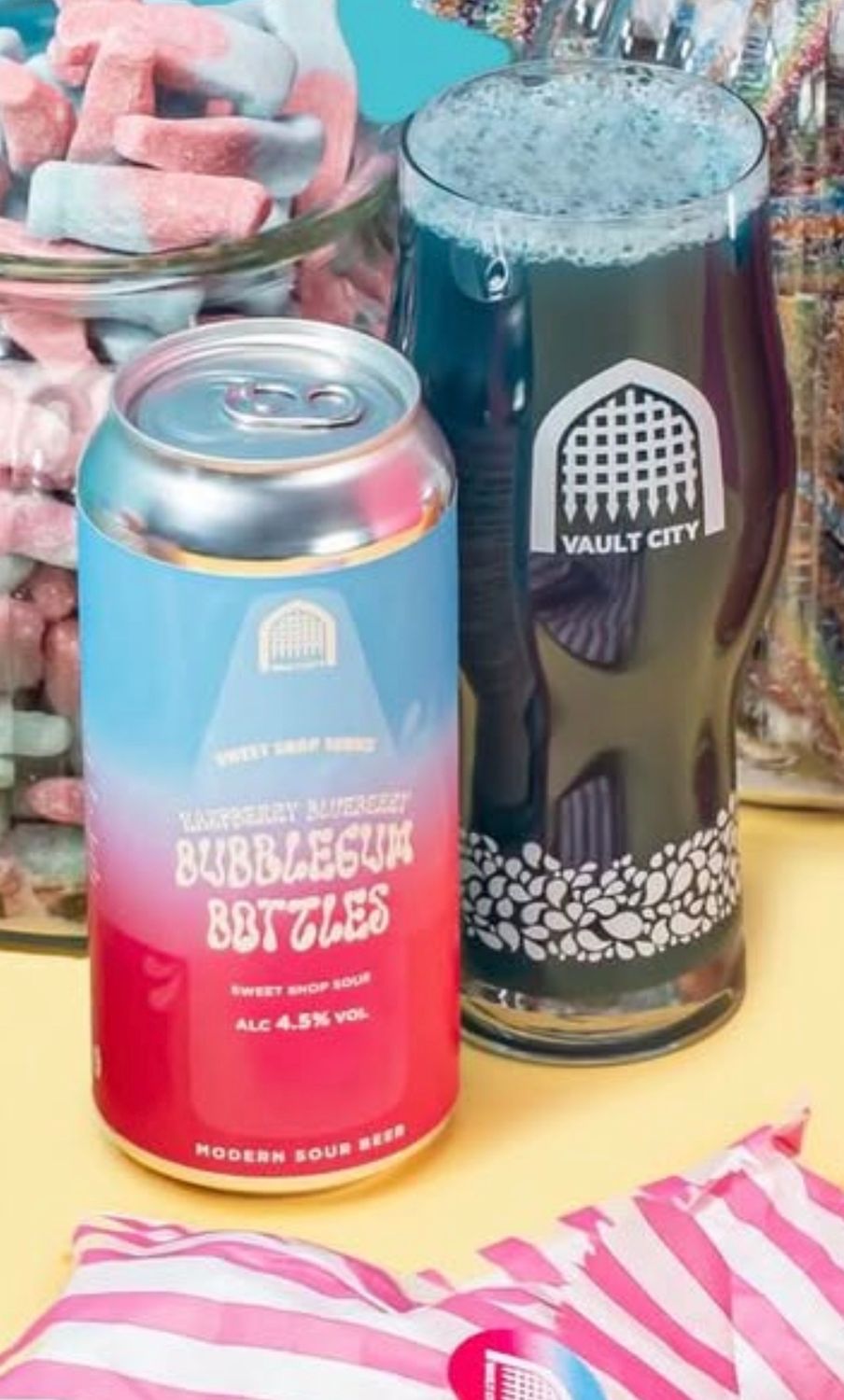 Vault City - Raspberry Blueberry Bubblegum Bottles Sweet Shop Sour 4.5%