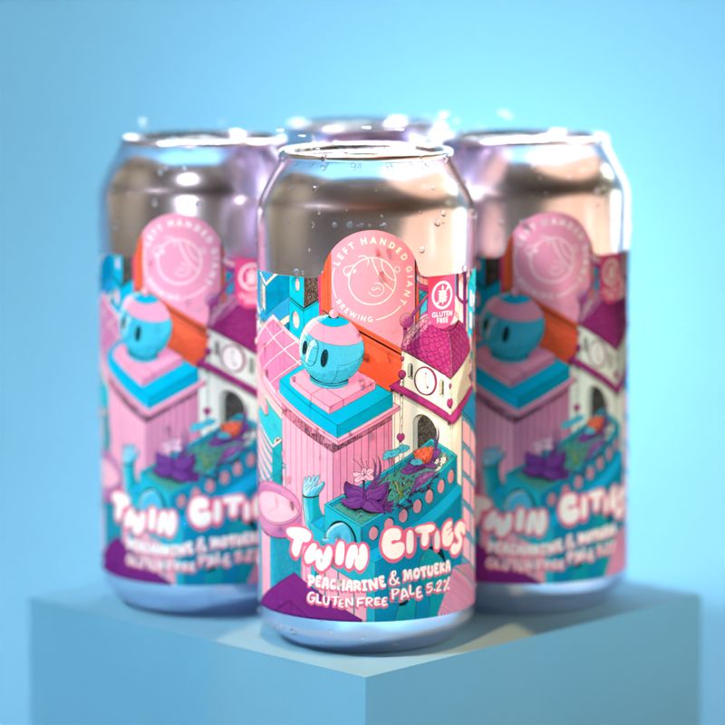 Left Handed Giant -Twin Cities: Peacharine &amp; Motueka (GF) Pale Ale 5.2%