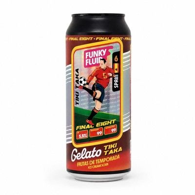Funky Fluid - Gelato: Tiki Taka (Final Eight - Spain) Frutas de Temporada Ice Cream Sour w. Tangerine, Orange &amp; Strawberry 5.5%