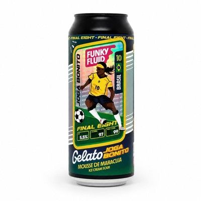 Funky Fluid - Gelato: Joga Bonito (Final Eight - Brasil) Ice Cream Sour Mango &amp; Passionfruit 5.5%