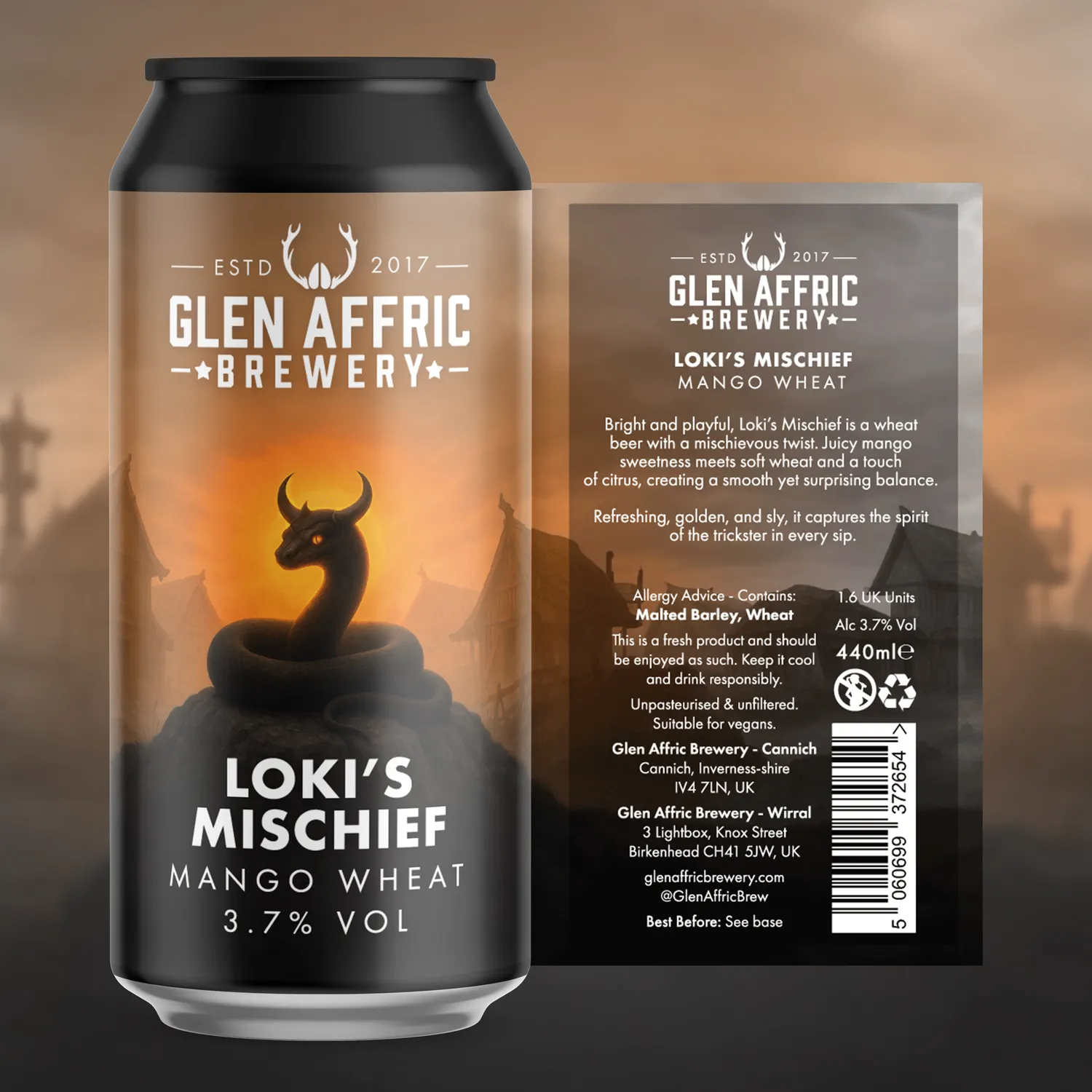 Glen Affric - Loki's Mischief Mango Wheat Beer 3.7%