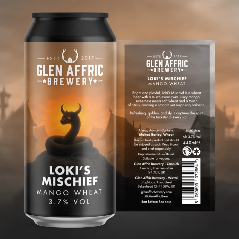Glen Affric - Loki's Mischief Mango Wheat Beer 3.7%