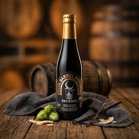 Pinta Barrel Brewing - Patience Coconut and Vanilla Barrel Aged 5th Birthday Edition Imperial Stout  12%