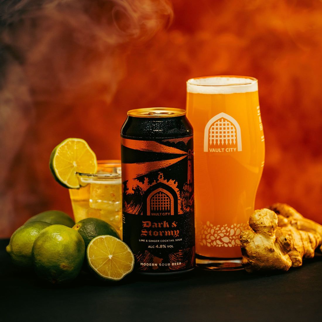 Vault City - Dark &amp; Stormy Lime and Ginger Cocktail Sour 4.8%