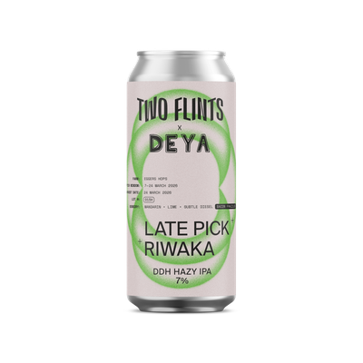 Two Flints - Late Pick Riwaka (x DEYA) DDH Hazy IPA 7%