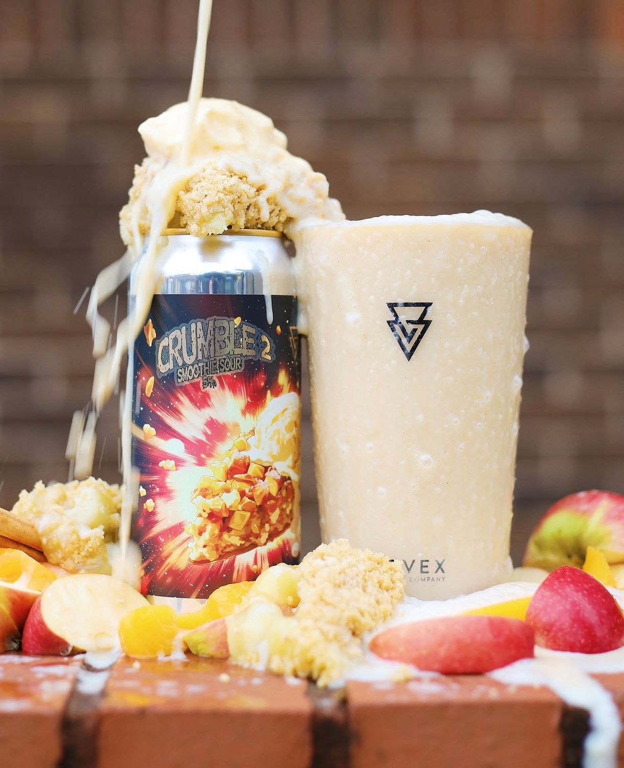 Azvex - CRUMBLE 2 Cinnamon Dusted Apple &amp; Peach Crumble Ice Cream Smoothie Sour 5% PRE-ORDER - EXPECTED TO ARRIVE 29TH OCTOBER