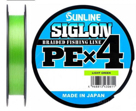 SUNLINE SIGLON PE 4X LIGHT GREEN 150 metri  20lb  0.187mm  1.2