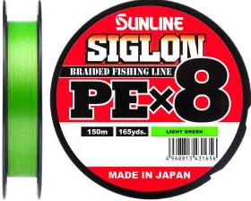 SUNLINE SIGLON PE X8  LIGHT GREEN 150 metri 30lb 0.223mm 1.7