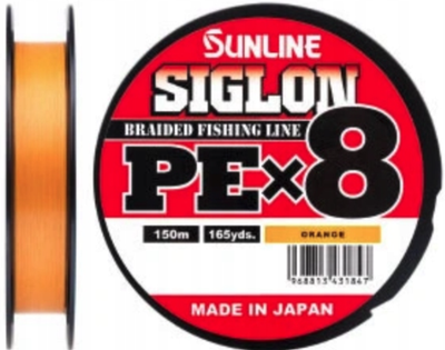 SUNLINE SIGLON PE X8 ORANGE 150 metri 8 lb 0.121mm 0.5