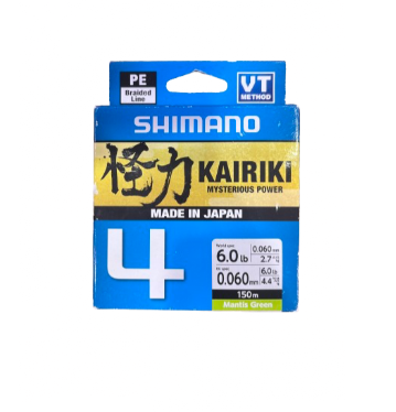 SHIMANO KAIRIKI 4  6.0lb  0.060mm  2.7kg  150m MANTIS GREEN