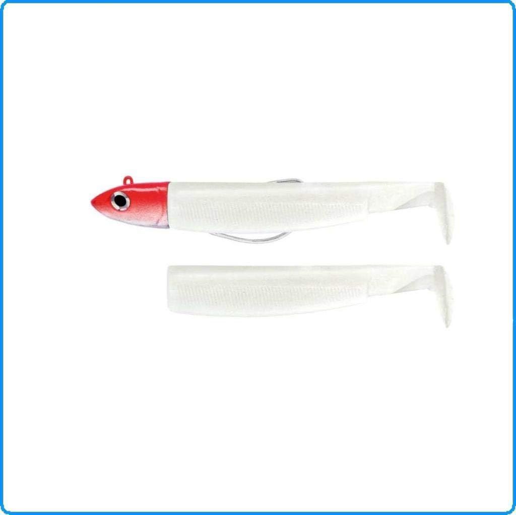 Fiiish, combo di 2 esche sanguinerole nere per pesca offshore, White, No.2 - OFFSHORE - 10g