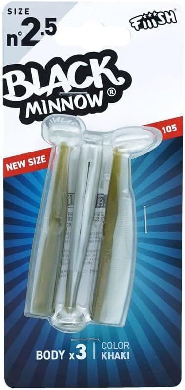 FIIISH BLACK MINNOW 3 BODY SIZE 2.5 COL. ITALIAN KHAKI 105mm