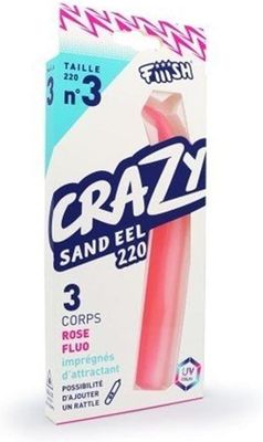 Fiiish Crazy Sand Eel 220 3 Lure Bodies - Pink by Fiiish Crazy Sandeel