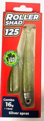 Roller Shad 125 16gr Color SILVER SHINER Combo+1 Body