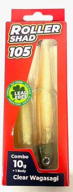 Roller Shad 125 10gr Color CLEAR WAGASAGI Combo+1 Body