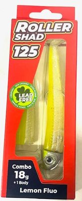 Roller Shad 125 18gr Color LEMON FLUO Combo+1 Body