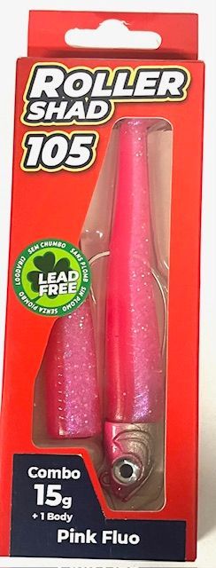 Roller Shad 105 15gr Color PINK FLUO Combo+1 Body