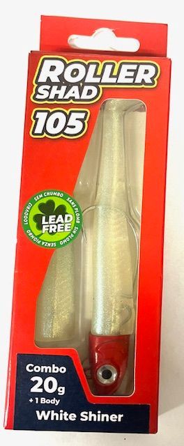 Roller Shad 105 15gr Color WHITE SHINER  Combo+1 Body