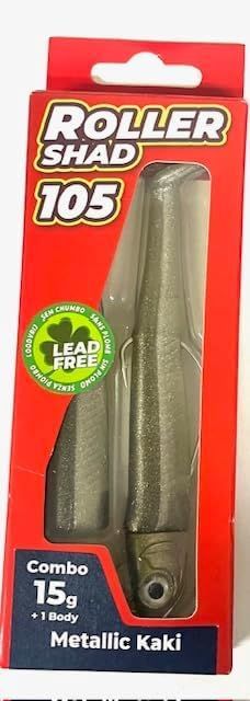 Roller Shad 105 15gr Color METALLIC KAKI  Combo+1 Body