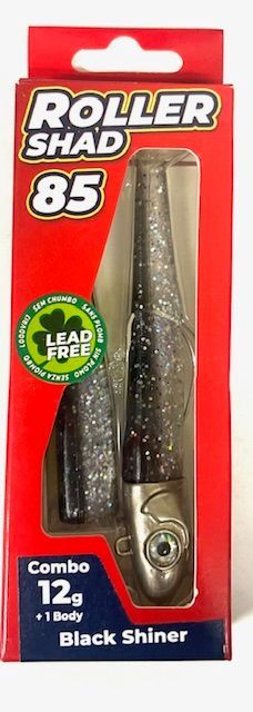 Roller Shad 85 12gr Color BLACK SHINER Combo+1 Body