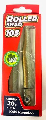 Roller Shad 105 20gr Color KAKI KAMALEO Combo+1 Body