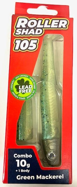 Roller Shad 105 10gr Color GREEN MACKEREL Combo+1 Body
