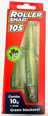Roller Shad 105 10gr Color GREEN MACKEREL Combo+1 Body