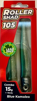 Roller Shad 105 15gr Color BLUE KAMALEO Combo+1 Body