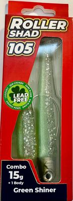 Roller Shad 105 15gr Color GREEN SHINER Combo+1 Body Roller Shad 105 15gr Color GREEN SHINER Combo+1 Body