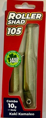Roller Shad 105 10gr Color KAKI KAMALEO Combo+1 Body