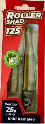 Roller Shad 125 25gr Color KAKI KAMALEO Combo+1 Body