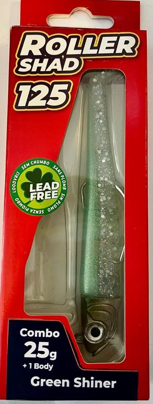 Roller Shad 125 25gr Color GREEN SHINER Combo+1 Body