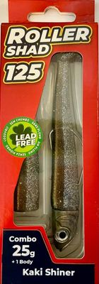 Roller Shad 125 25gr Color KAKI SHINER Combo+1 Body