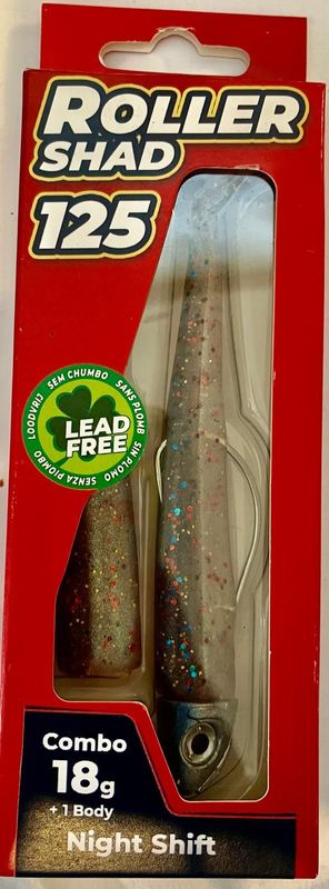Roller Shad 125 18gr Color NIGHT SHIFT Combo+1 Body