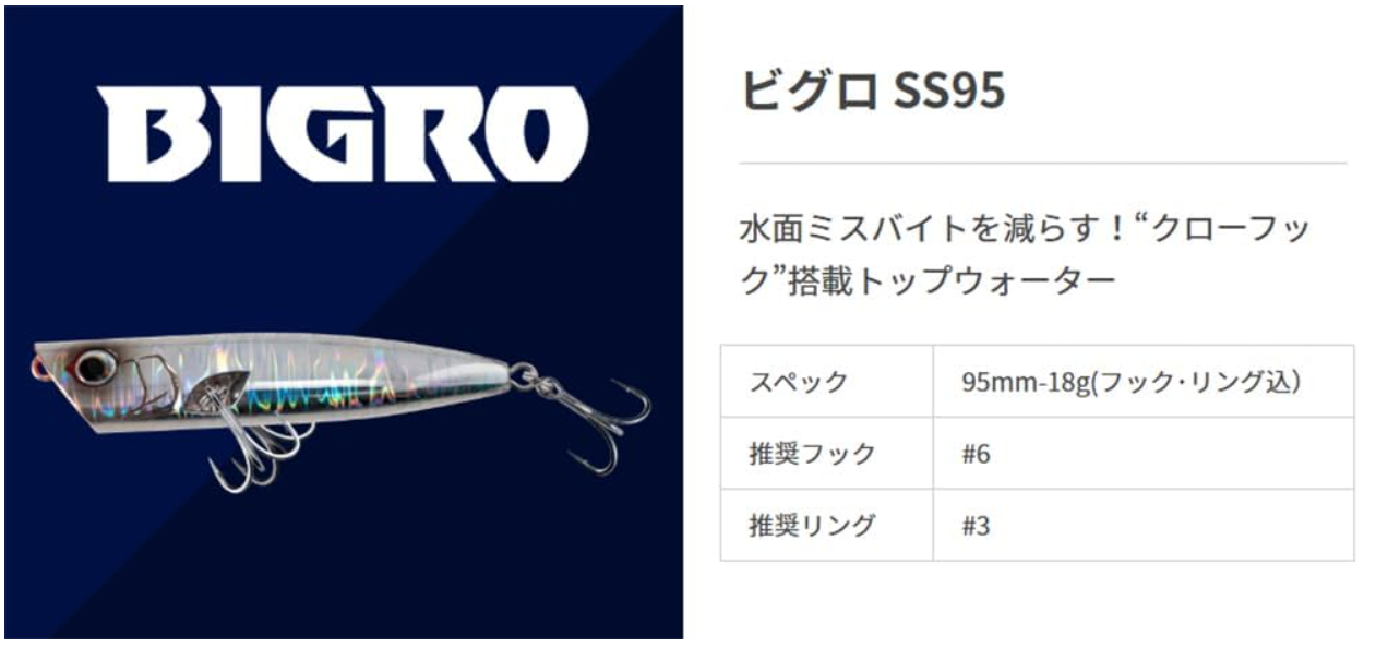 YAMASHITA BIGRO SLOW SINKING 95MM 18GR COLOR 046