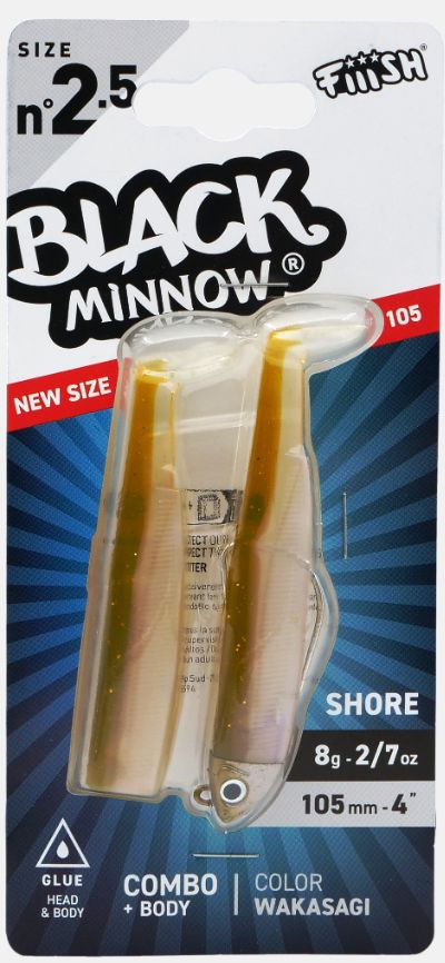 FIIISH 8GR BLACK MINNOW COMBO +BODY MIS.2.5 COL.WAKASAGI FIIISH 8GR BLACK MINNOW COMBO +BODY MIS.2.5 COL.WAKASAGI